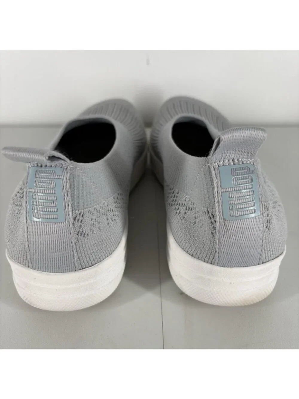 FitFlop Women Size 9 Gray Comfort Stretch Uberknit Slip On Ballerina Flats